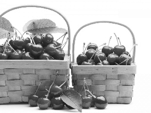 cherries, Baskets, full