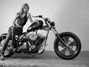 Chopper, Women, Motorbike