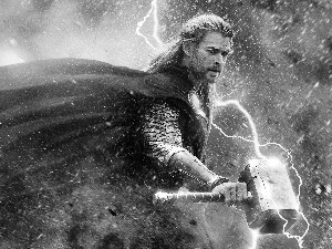 Thor, Chris Hemsworth, lightning, The Dark World