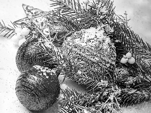 baubles, decoration, Christmas, twig