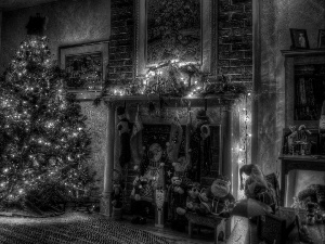 burner chimney, Room, christmas tree