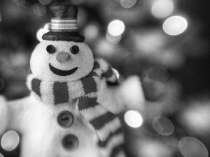 christmas, Snowman, Scarf