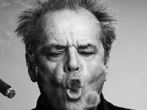 a man, Jack Nicholson, cigar, actor