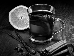 tea, Lemon, cinnamon, cup