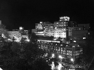 buildings, Sapporo, City at Night