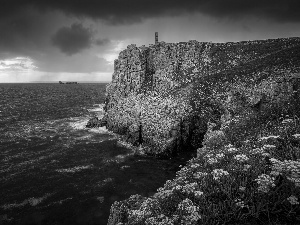 sea, Coast, cliff, rocks