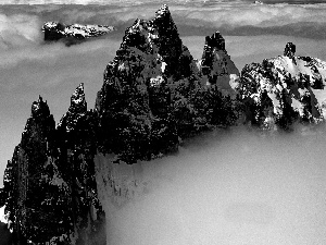 Mountains, ##, cloud, peaks