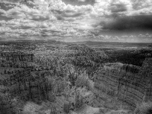 canyon, clouds