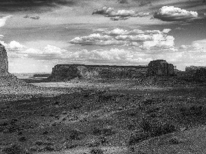 Desert, clouds