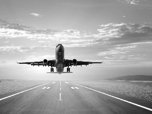 plane, clouds