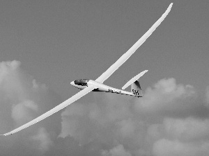 clouds, glider, Sky