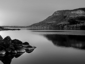 Coast, Mountains, lake