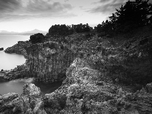 Coast, cliff, rocks