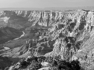 Colorado, dawn, canyon, River, large