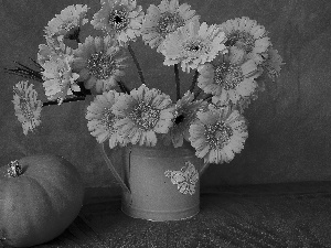 bouquet, pumpkin, composition, Gerbers