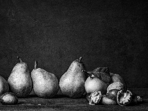 chestnuts, composition, truck concrete mixer, nuts, Fruits