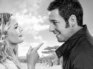 Adam Sandler, Steam, conversation, Drew Barrymore