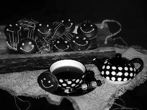 Cookies, composition, chocolate, jug, cup