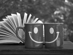 cups, open, Book