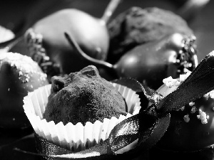 chocolate, White, curlers, pralines