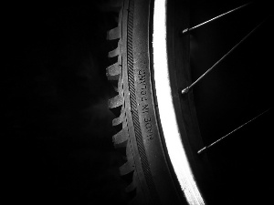 the spokes, circle, text, Made In Poland, tire, cycling
