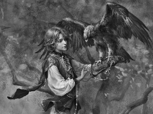 painting, boy, Eagle Front, picture