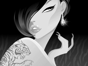 Women, Tattoo, 2D Graphics, ear-ring