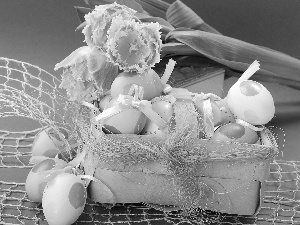 basket, decoration, Easter, eggs