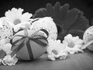 eggs, decoration, Easter, Flowers