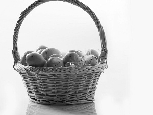 eggs, basket, eggs