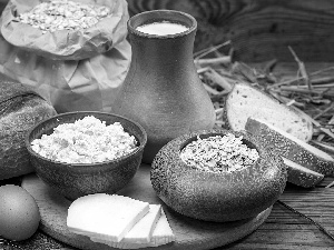 Cheese, food, milk, bread, composition, eggs, flakes