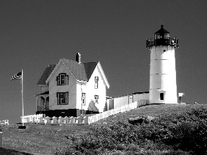 elevation, Sky, maritime, house, Lighthouse