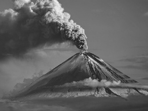 eruption, volcano, smoke