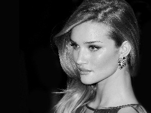 ear-ring, Rosie Huntington Whiteley, face