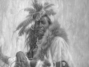 Larry Fanning, Indian, feather