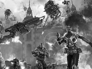 Gears of War, Fight, Big Fire, Characters