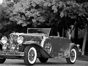 Automobile, Red, Flowers, antique