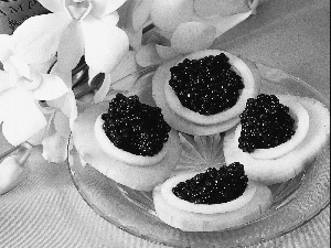 Flowers, Black, caviar
