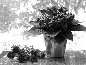 flowers, bouquet, maroon