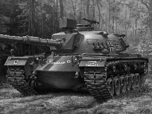 forest, german, tank