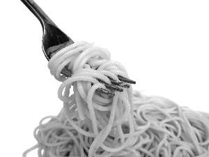 spaghetti, fork