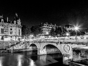 bridge, Paris, France, River