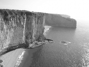 Beaches, cliff, Normandy, France, Étretat, sea