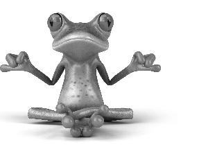 meditation, strange frog