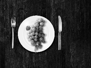 fruit, grapes, plate