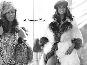 Hat, Adriana Lima, Fur