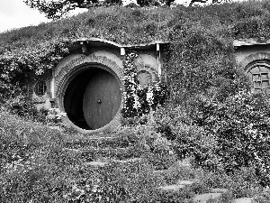 New Zeland, House Hobbit, garden