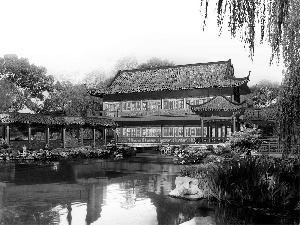 Garden, house, Japan