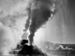 eruption, geyser