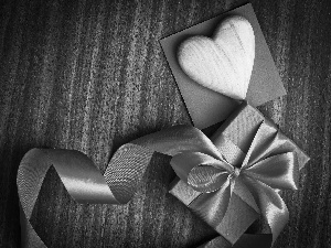 gift, Heart, ribbon